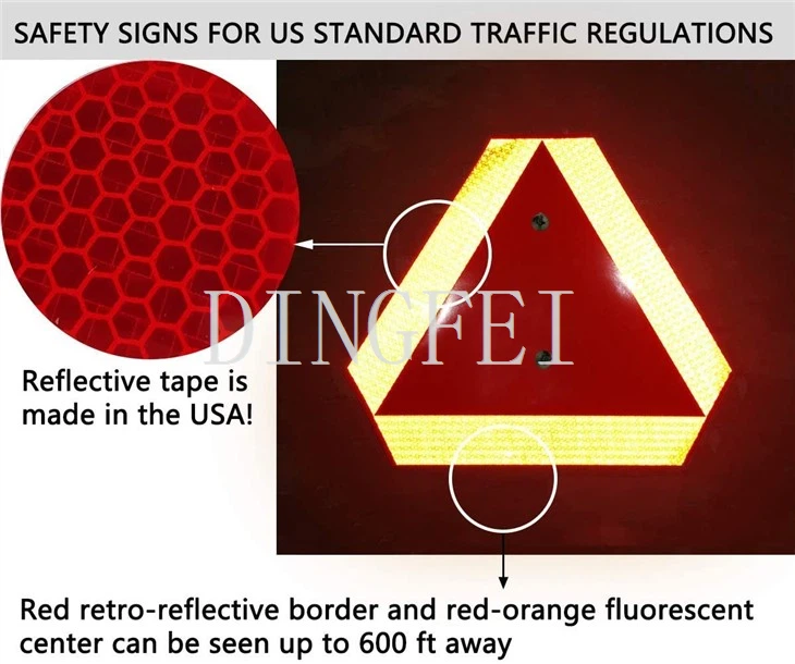 Slow-Moving Vehicle Warning Sign